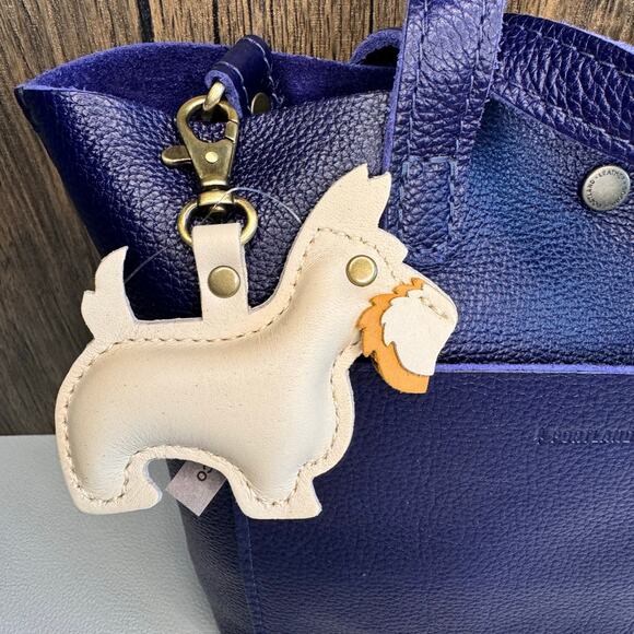 Portland Leather Dog Purse Charm FAST SHIP REMY Dog BONE DOG Keychain - Picture 2 of 5